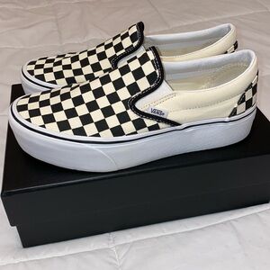Checkered Platform Vans